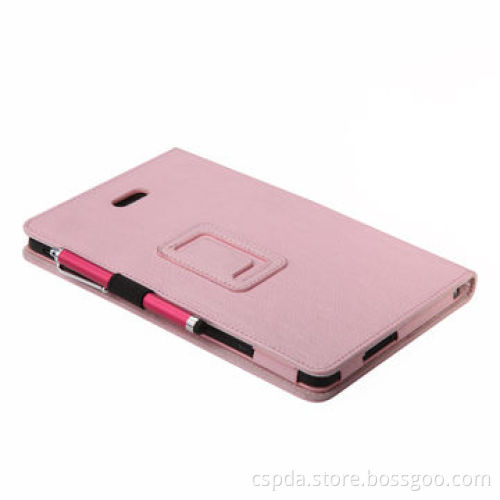 PU Leather Back Stand Cases for Dell Venue 8 Pro, with Pen Slots and Hand Strap